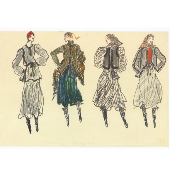 1976 YVES SAINT LAURENT 'Russian collection' striped wool coat size 36 EU (4-6) - Picture 12 of 15